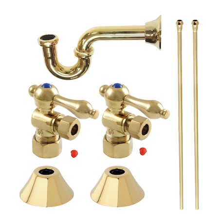 Kingston Brass CC53302LKB30 Plumbing Sink Trim Kit with P-Trap, Polished Brass CC53302LKB30